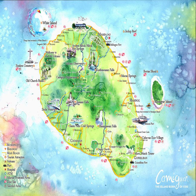 Mapa Camiguin Filipinas
